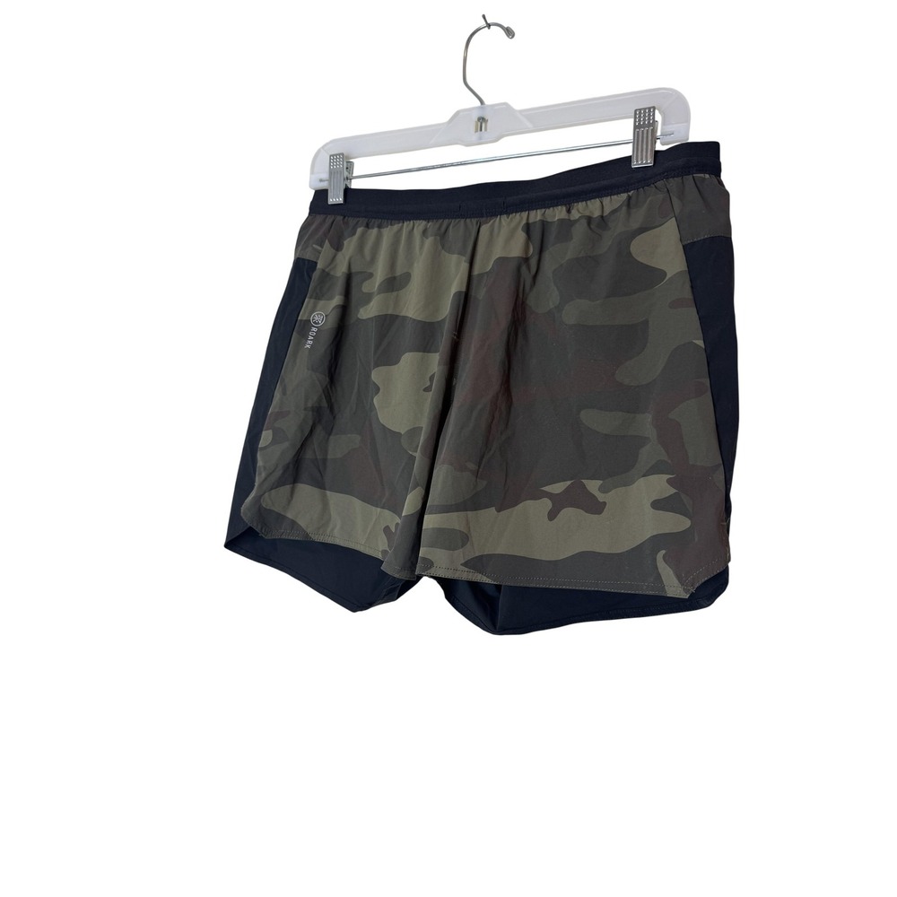 Roark Run Amok Shorts Mens Small Green Camo 4 Inch Lined Running Athletic